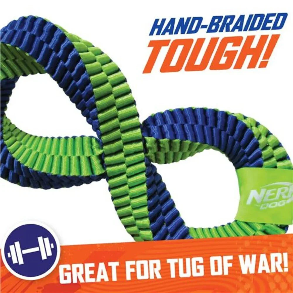 Infinity Tuff Tug Dog Toy with Durable Braided Nylon, 12 inches